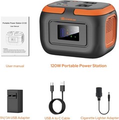 Compact 120W Portable Power Station – Essential Power Bank for Adventures