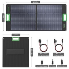 100W Portable Solar Panel 20V Foldable Charger for Power Station Camping RV Kit