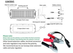 Car Battery Trickle Charger & Maintainer, 12V Solar Panel with Cigarette Plug