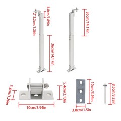 LABLT Adjustable Angle 4×Solar Panel RV Tilt Mount Brackets Set For Roof Install