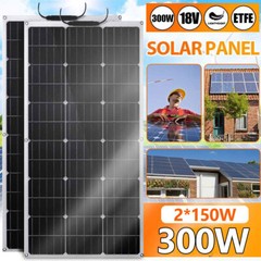 Pallet of 2*150W Bifacial Solar Panel Kit &Tracking Bracket for Sunshed