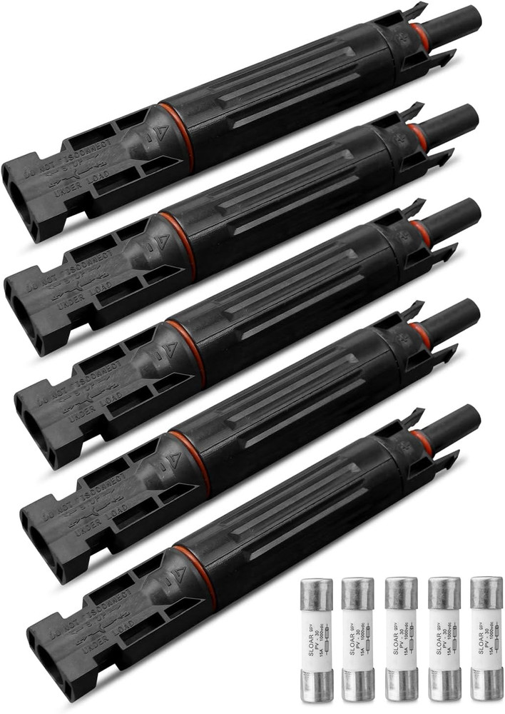 15A Solar Fuses Holder Inline for Solar Panel and Solar Controller with 10 Fuse,