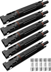 15A Solar Fuses Holder Inline for Solar Panel and Solar Controller with 10 Fuse,