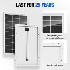 Durable 100 Watt Solar Panel with 23% Efficiency – Ideal for Marine and Caravan