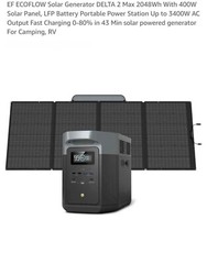 EcoFlow 3400 Watts 2048Wh DELTA 2 Max Solar Powered Generator