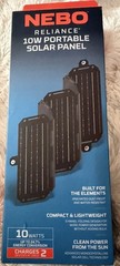 Nebo Reliance 10W Portable Solar Panel Charges 2 Devices At Once New