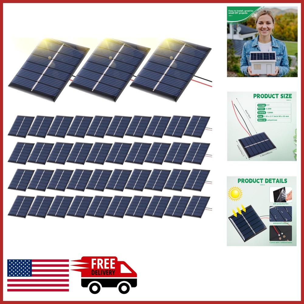 High Efficiency Mini Solar Cells 3V 120MA for Small Electronics and Chargers