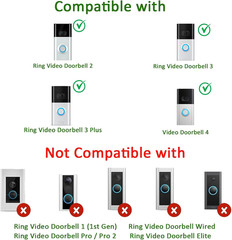 7W Solar Panel Charger with 2600Mah Battery for Ring Video Doorbell 2, 3, 3 plus