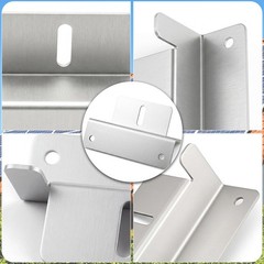 4/8PCS Solar Panel Z Bracket Mounting Kit Aluminum for RV Boat Roof Wall