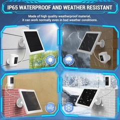 IP65 Solar Panel Outdoor for Ring Cameras () Spotlight Cam White 1P