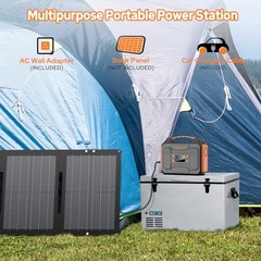 Portable Power Station 300W Solar Panel 60W Foldable