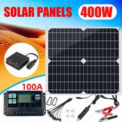 400W Watts Solar Panel Kit 100A 12V Battery Charger with Controller Caravan Boat