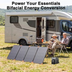 MHPOWOS 400 watt Portable Foldable Solar Panel Bifacial for Ecoflow Delta Pro 3