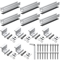 Solar Panel Mounting Bracket Kit – 6 Pcs Aluminium Clamps for Metal & Flat Roofs