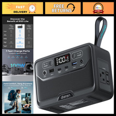 Portable Power Station 89.6Wh, 200W Surge, 100W AC Outlet, Power Bank, Outdoor U