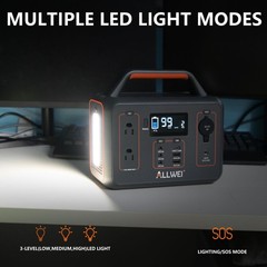 Portable Power Station 300W 280Wh 110V AC DC Solar Generator for Camping CPAP RV