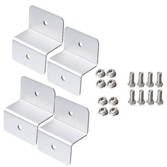 4Pcs Durable Silver Solar Panel Mounting Rack Brackets for Home and Boat