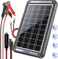 12V Solar Car Battery Charger 15W Solar Trickle Charger Maintainer