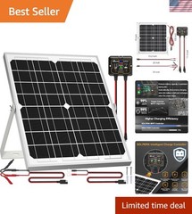 20W Monocrystalline Solar Panel Kit – Battery Maintainer with Adjustable Bracket