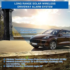 Solar Doorbell Wireless Motion Sensor Alarm For Farms Camping