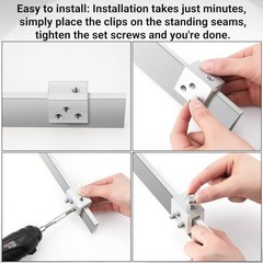 Tandefio 48 Sets Roof Clamp for Standing Metal Roof