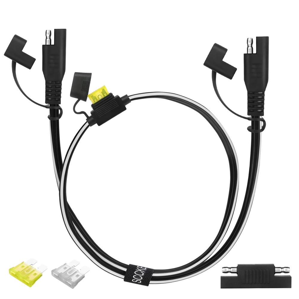 2FT 14AWG SAE to SAE Extension Cable Quick Disconnect Wire Harness SAE Connec…