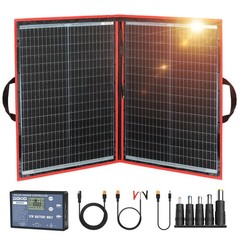 100W Portable Foldable Solar Panel Kit (19x26in, 5.3lb), with Separate Contro…