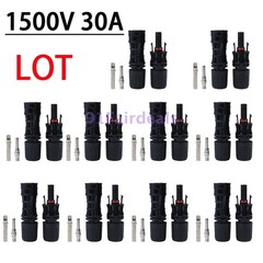 LOT Pair Solar Panel Photovoltaic Connectors Solar Cable Connectors 30A 1500V