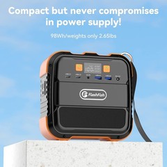 Flashfish 120W Solar Power Station – Backup Battery for Camping & RV