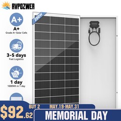 200W 12V Solar Panel Mono 18BB Battery Charge RV PV Home Off-Grid Battery Power