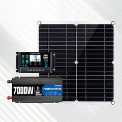 7000W Solar Kits 12V 110V Inverter Battery ChargerLighting/Camping W/300W Panels
