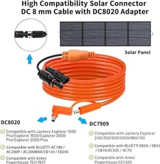 Solar Connector to DC 8mm Adapter Cable 12AWG + 14AWG Tinned Copper Wire 5FT