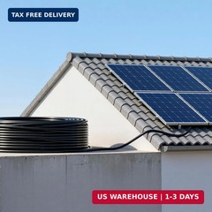 VEVOR Solar Panel Wire, 100 ft Black + 100 ft Red Kit, 10 AWG (6 mm²) Solar Pane