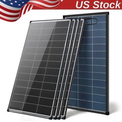 AeternaSol 4Pack Bifacial 200W Solar Panel 800W N-Type 12V Mono Off Grid Roof RV