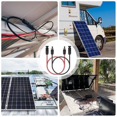 3 Feet 10AWG Solar Extension Cable with Solar Panel Female and Male Connector…