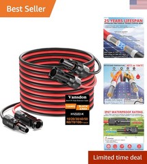 Robust 2x40FT 10AWG Solar Panel Cable for RV, Boats & PV Systems with Connectors