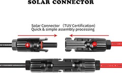 Solar Panel Connector to XT60 Connector Cable 1FT, 10AWG Solar to XT60 Charge…