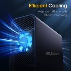 GOLDENMATE 1000VA/800W Lithium UPS Battery Backup & Surge Protector, Backup B…