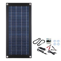 Solar Panel Charger Charges Car For Caravan Van Boat Batteries Anywhere