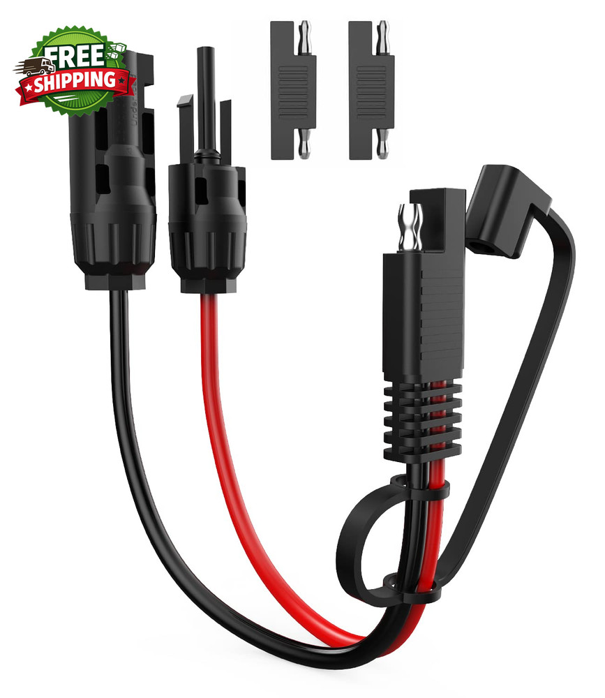 Solar Extension Cable 10AWG 30Cm with 2 SAE Polarity Reverse Adapters