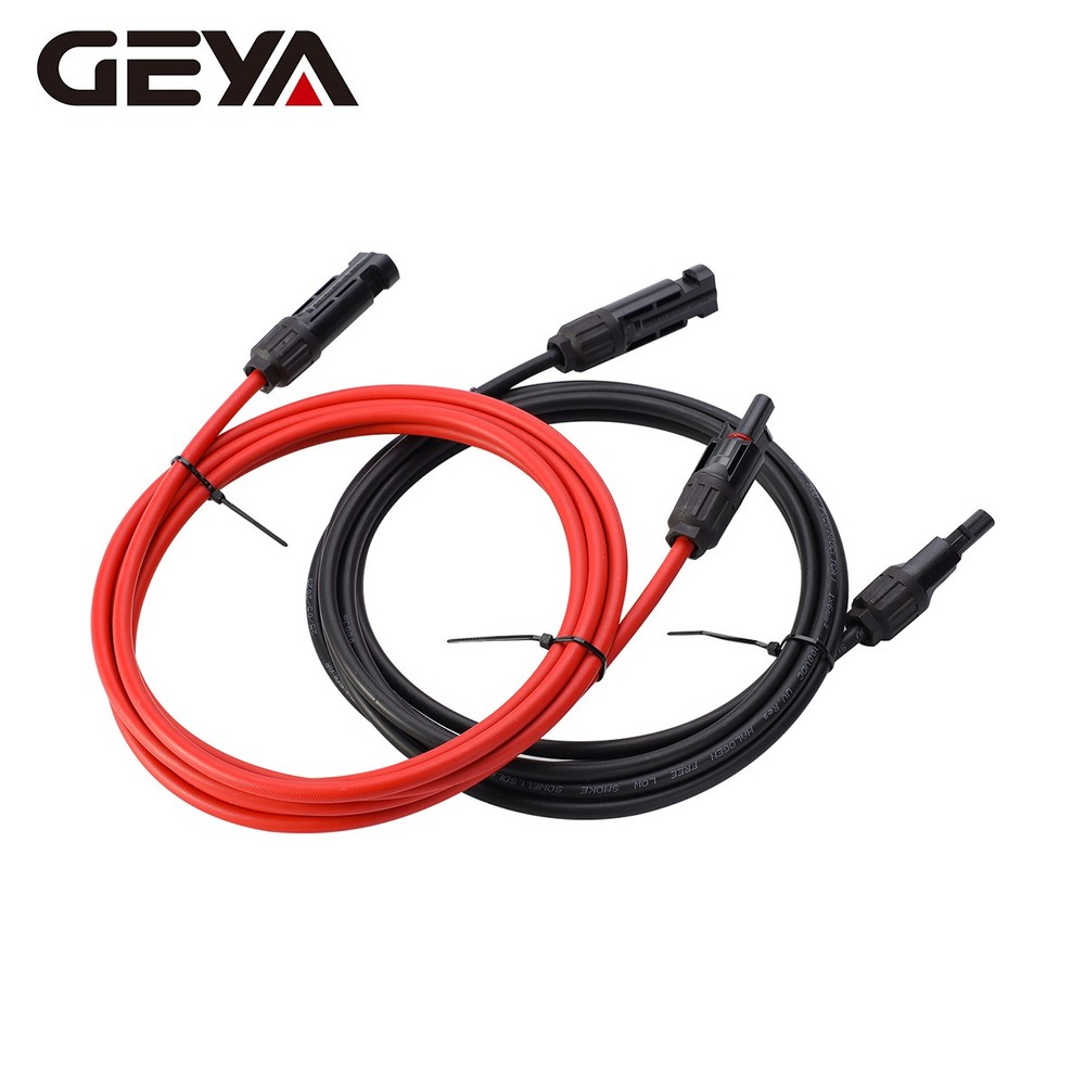 GEYA Extension Cable Solar Panel Extension Cable Black & Red 6mm²