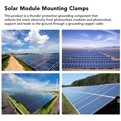 NEW 10Pcs Solar Mounting System Grounding Clip Lug Bracket Clamps Photovoltaic