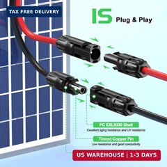 Bateria Power Solar Panel Cable for Ecoflow Anker SOLIX 12AWG 10FT/3M XT60 Solar