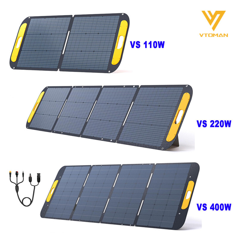 VTOMAN 110W/220W/400W Portable Solar Panel 23% Efficiency Foldable Solar Panel