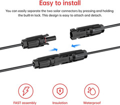 10AWG 2FT Solar to XT60i Cable 2 10 25 35 50 75 100FT Solar Connector to XT60i