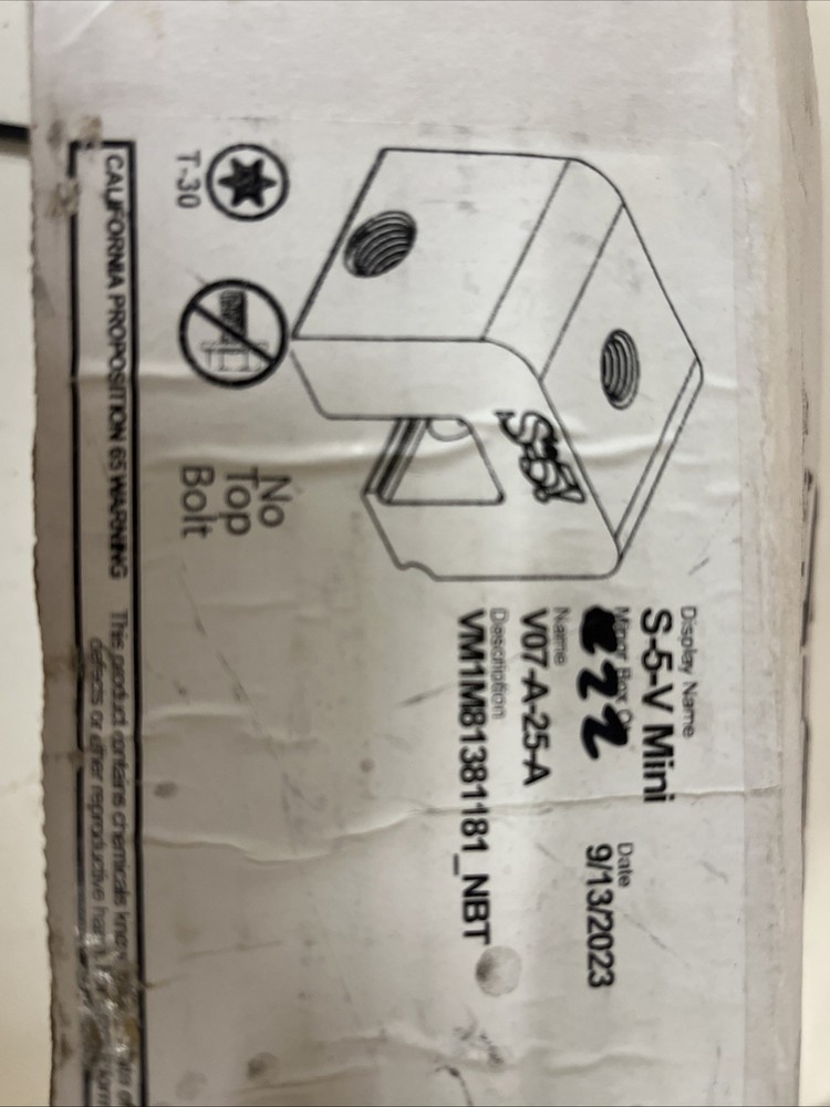 S-5-V MINI V07-A-25-A For Metal Standing Seam With Set Screw Solar Attachment