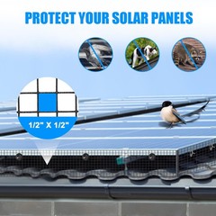 6in X 100ft Solar Panel Bird Guard – 1/2″ Black PVC Mesh Galvanized Rust-Resi…