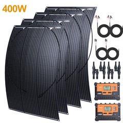 400W Flexible Solar Panel Kit 18V Mono Home RV Rooftop Camping Off-Grid Power
