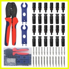 Solar Crimping Tool Kit for 2.5/4/6mm²/10-14AWG, with 12 Pairs Male Female So…
