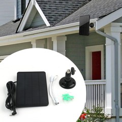 10ft Cable-4W-5V Solar Panel Charger for Ring Camera Spotlight & Stick Up Cam